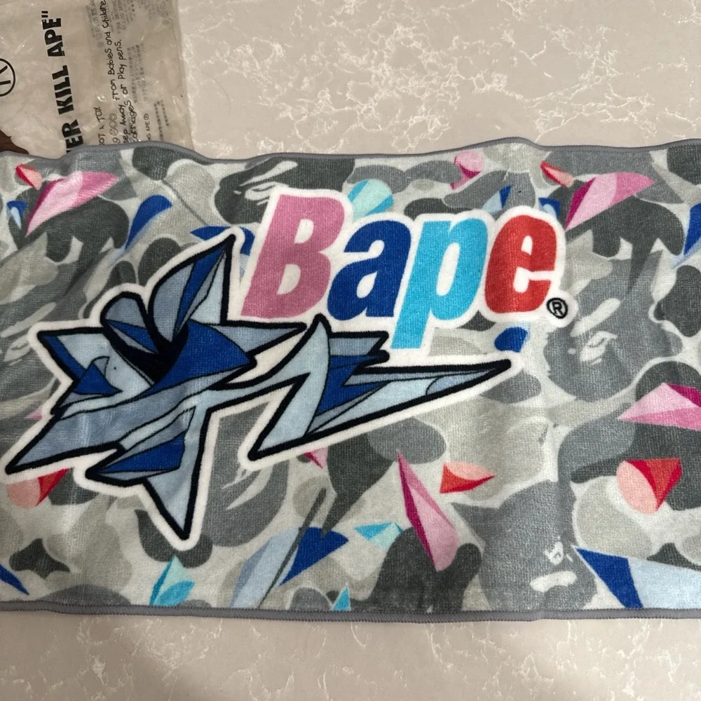 Bape Colorful Hand Towel with Iconic Logo